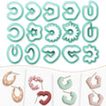 Polymer Clay Cutters - 15 Shapes Jewelry Earrings Cutter, Polymer Clay Cutters for Jewelry, Earring Making Kit with Storage Box
