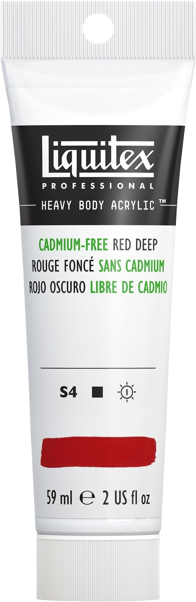 Liquitex Professional Heavy Body Acrylic Paint, 2-oz (59ml) Tube, Cadmium Free Red Deep