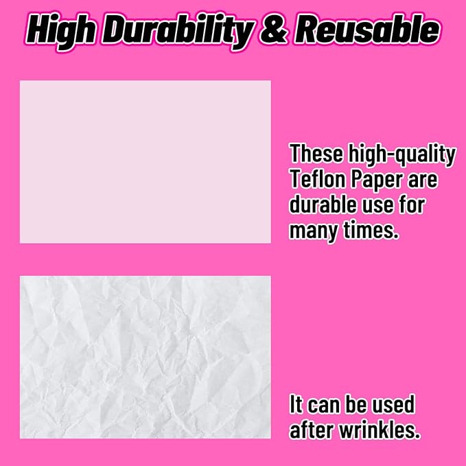 Lovein-Pinkie Heat Transfer Paper for Dark Fabric, Iron on Transfer Paper for Inkjet Printer & Teflon Sheets for Heat Press Machine (Mix Pack, 20 Sheets, 8.5x11'')