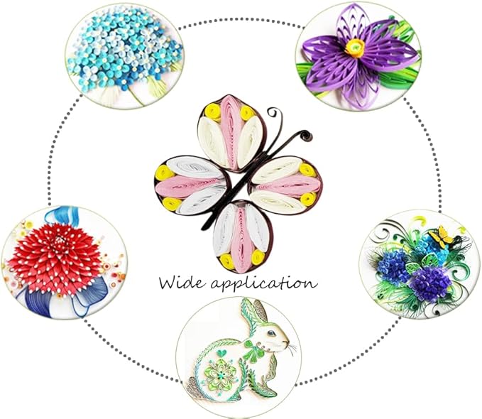 8 Pieces,Quilling Kits,Paper Quilling Tools,Quilling Knitting Board,Quilling Needles,Quilling Curling Coach,Paper Craft DIY Tools,Assorted Sizes Rolling Curling Quilling Needle Pen,XIWUMOER (Blue)