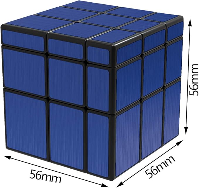 TANCH QIYI Mirror Speed Cube 3x3 Dysmorphism Magic Cube Puzzle Toy Blue