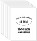 AUEAR, 15 Pack 11x14 Uncut Matte Boards White Photo Mat Board Great for Picture Framing, Print, Artwork