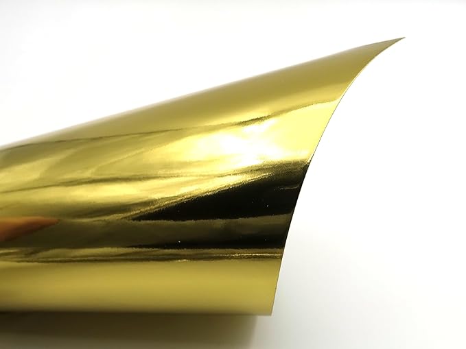 TGXRZX Metallic Light gold Cardstock Paper,Size 8 "x 11" (250gsm), 15PCS,Mirror Finish Gold Foil Board for Crafting, Invitations, and Decorations,Die Cut and Plotter,Card Making (Light gold)