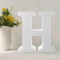 Wood Letters 4.3 Inch, White Unfinished Wood Letters for Graft, Wooden Letters for Wall Decor, Standing Letters for Bedroom, Home, Birthday, Party, DIY Graft (H)