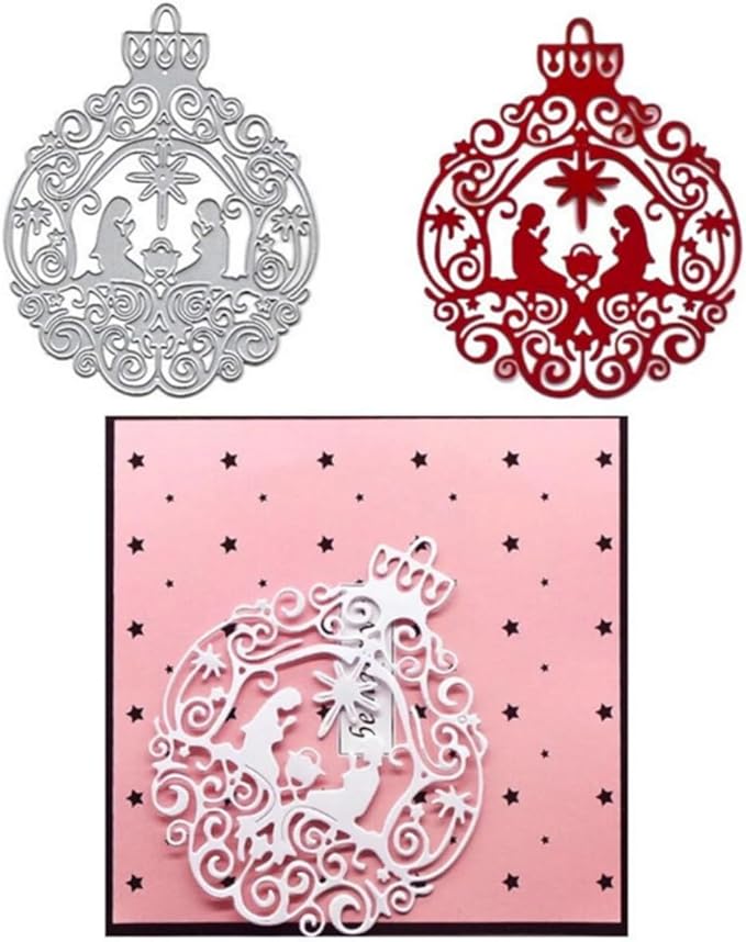 Mvchifay Cutting Dies Happy Birthday Metal Stencils Scrapbooking Tool DIY Emboss Paper Card Making (Pray couples-12.6x10.2cm)