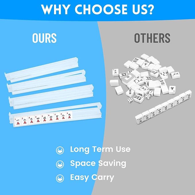 4 PCS Clear Acrylic American Majiang Tile Racks with Pushers,Mahjong All-in-One Tile Rack & Pusher, Modern American Mahjong Tile Racks
