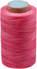 284 Yards Waxed Thread, 210D Heavy Duty Upholstery Wax Thread for Leather Sewing,0.8mm Flat Waxed Linen Cord for Bookbinding/Shoe Repairing/Leather Projects