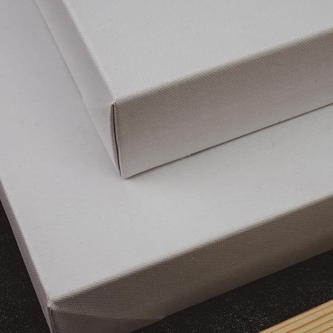 PHOENIX 24x36 Inch Museum Canvas - 2 3/8 Inch Thick Porfile Deep Large Stretched Canvas for Painting 1 Pack 100% Cotton 11 Oz. Gesso Primed White Blank Professional Canvas Oil & Acrylic Paints