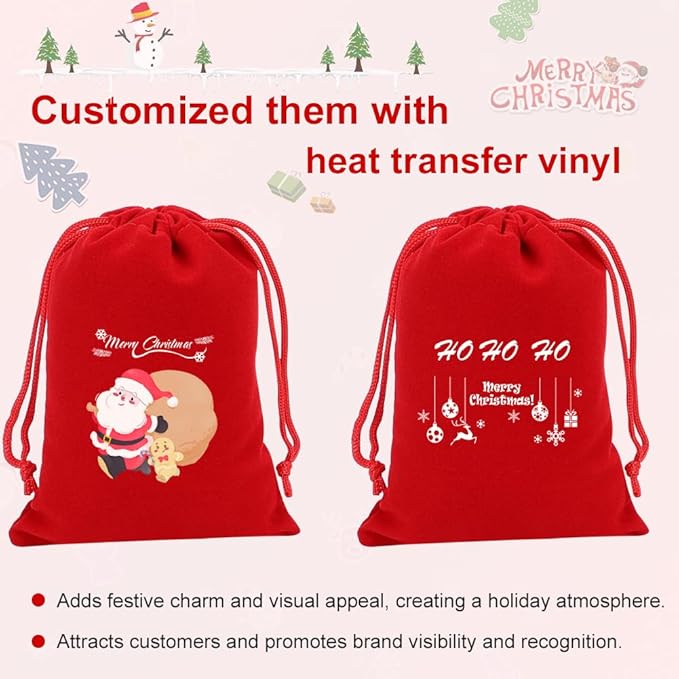 Shintop 20pcs Velvet Bags with Drawstrings, 4x6inch Red Gift Bags Jewelry Pouches for Dice Wedding Party Favor