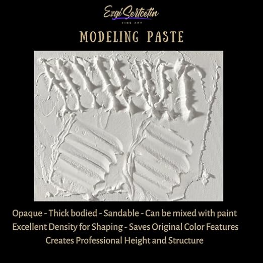 Premium Modeling Paste | Molding Paste | 8 oz | Lightweight Product | Ideal for Artwork and DIY | Perfect Density | by Ezgi Sertcetin