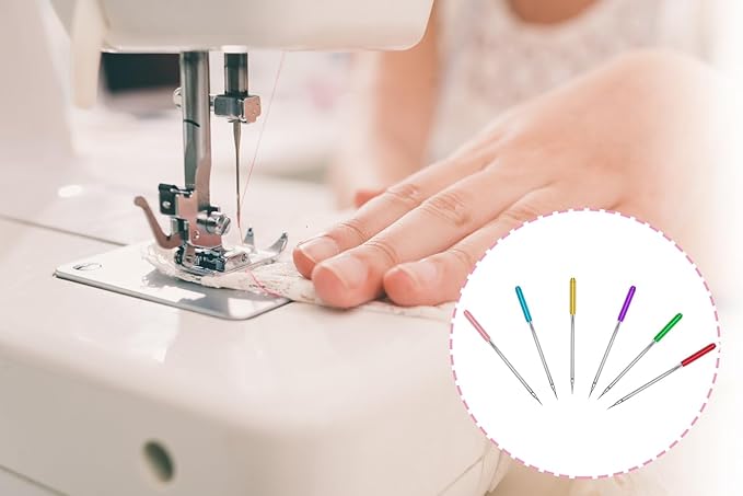 YICBOR Sewing Machine Needles, 90pcs Universal Regular Point Flat Shank Sewing Needles HAX1 130/705H for Singer, Brother, Janome, Pfaff and Other Brand Sewing Machine (90)