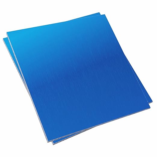 2 Pieces 6061 T651 Aluminum Sheet Metal 6 x 6 x 1/8 (0.125") Inch Thickness Rectangle Metal Plate, 3mm Aluminum Sheet, Plate for Crafting, Industry