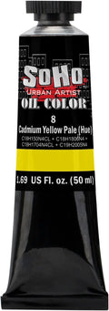 Soho Urban Artist Oil Paint - Cadmium Yellow Pale Hue, 50 ml Tube - Best Valued Oil Colors for Painting, Excellent Pigment Load