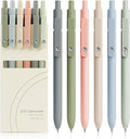 Gel Pens, 6 Pcs 0.5mm Fine Point Smooth Writing Pens Japanese Cute Pens, High-End Series Black Ink Pens for Journaling Note Taking, School Office Supplies for Women Men (6 Pcs Morandi)