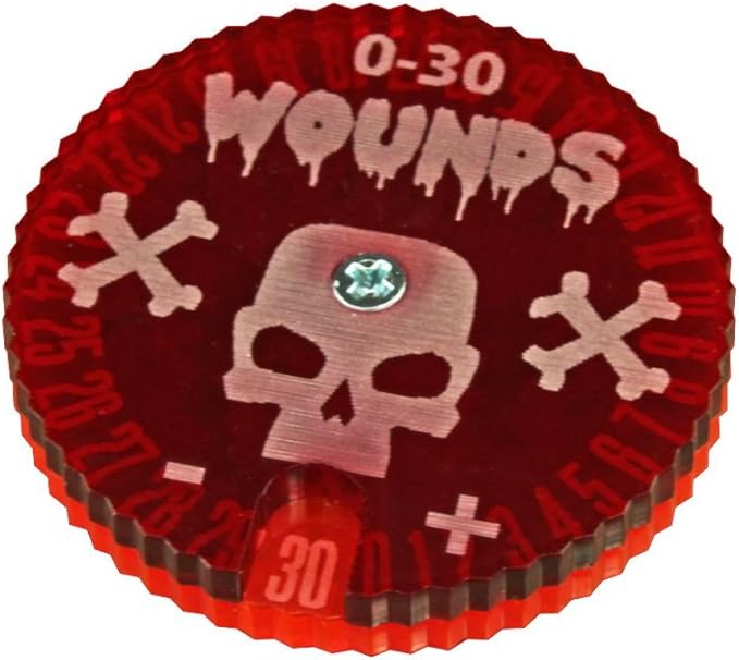 LITKO Wound Dials | Health Tracker | Life Counter | Tabletop Games | Collectible Card Games | Living Card Games | Role Playing Games | LCG | RPG | (Numbered 0-30 (Single Dial))