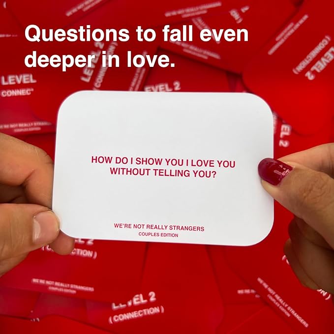 WE'RE NOT REALLY STRANGERS Couples Edition Card Game - 150 Conversation Cards for Couples - 2 Player Game for Memorable Date and Game Nights, Meaningful Games for Adults and Teens, Ages 15+, 2 Players