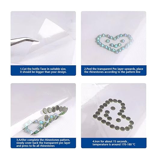 Blinginbox Hotfix Tape,Hot Fix Rhinestones Transfer Film Paper Iron on Rhinestones Transfer Paper.(10ft*9.5in)