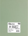 PA Paper Accents Stash Builder Cardstock Pack 8.5" x 11" Sage Green, 65lb colored cardstock paper for card making, scrapbooking, printing, quilling and crafts, 25 pieces