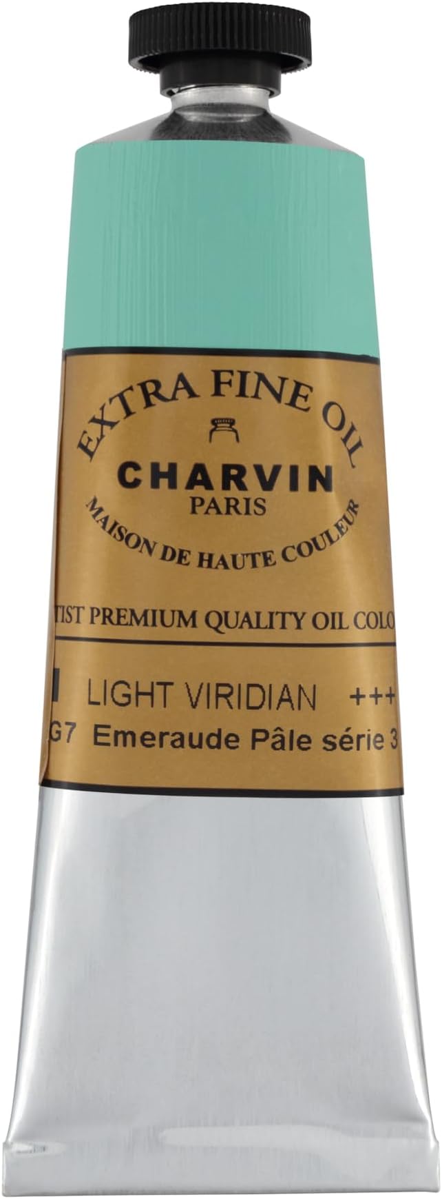 Charvin Extra Fine Oil Paint, Viridian Light 60 ml - Triple-Milled, Rich Texture, Poppy Oil-Based, Light-Fast, Handmade, Archival Quality
