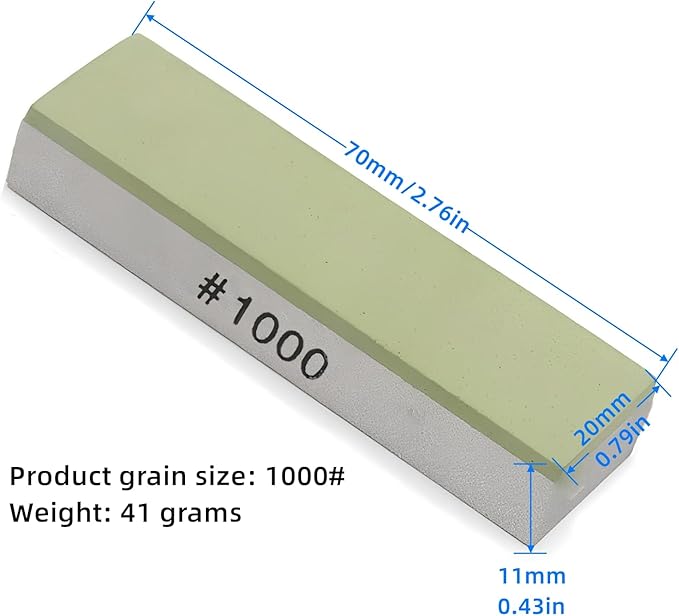 Small Travel-Portable Diamond Resin Sharpening Stone - 1000 Grit Whetstone Knife Sharpener