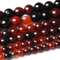 90PCS 4MM Red Persian Agate Natural Gemstone Round Stone Beads for Jewelry Making DIY Energy Stone Healing Power Bracelet 15"