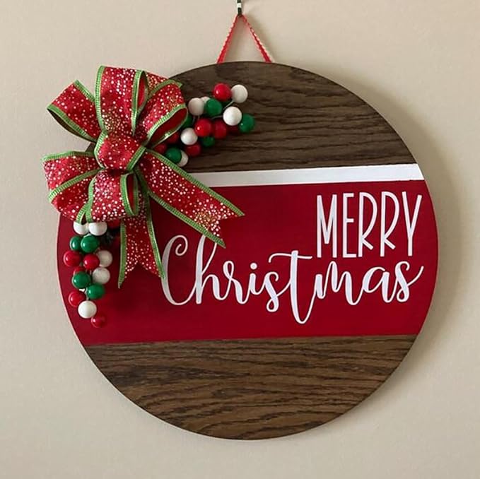 Christmas Stencils for Painting on Wood 12” Merry Christmas Stencil Holiday Stencils Drawing Templates for Door Hanger Porch Wreath Decor