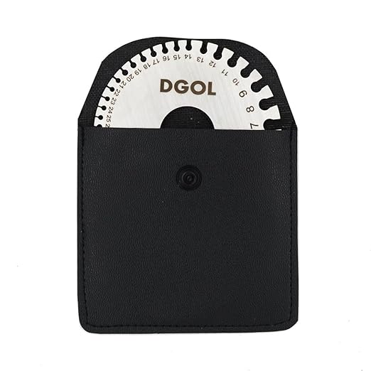 DGOL Stainless Steel SWG Sheet Metal Wire Cable Gage Standard Thickness Gauge with Very Clear Numbers and Letters