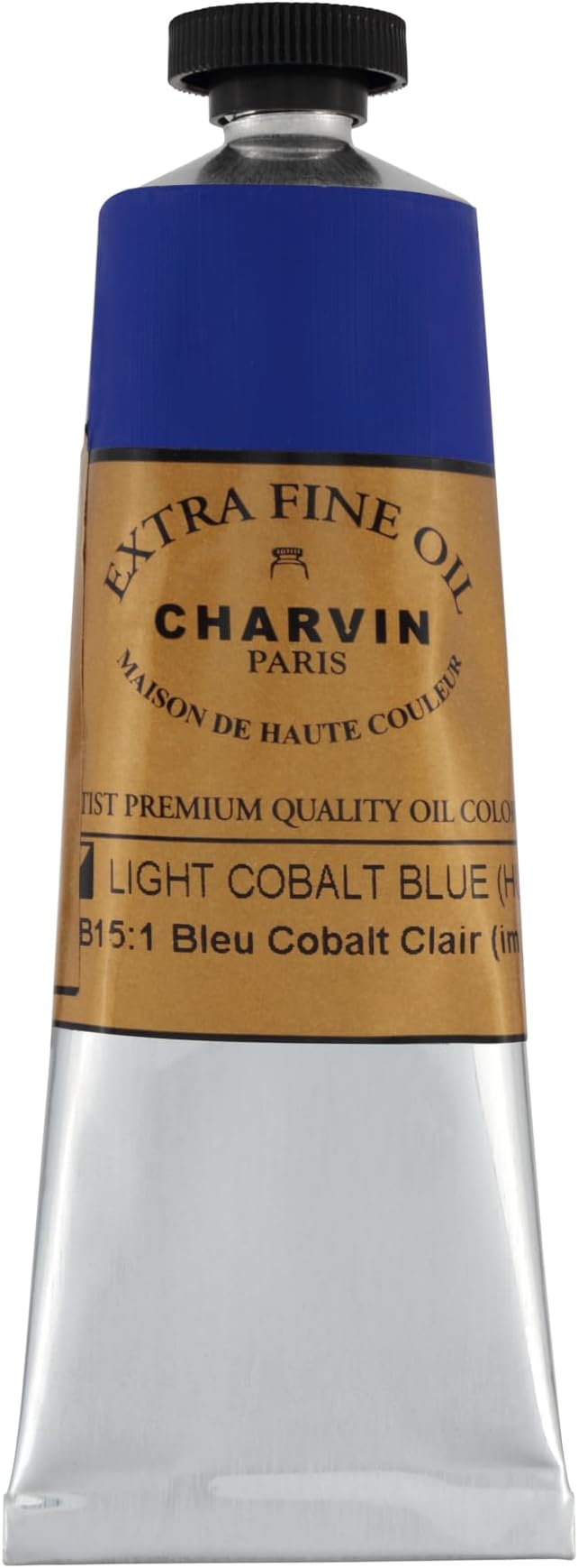Charvin Extra Fine Oil Paint, Cobalt Blue Light Hue 60 ml - Triple-Milled, Rich Texture, Poppy Oil-Based, Light-Fast, Handmade, Archival Quality