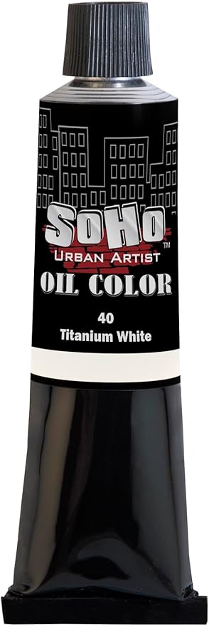 Soho Urban Artist Oil Paint - Titanium White, 170 ml Tube - Best Valued Oil Colors for Painting, Excellent Pigment Load