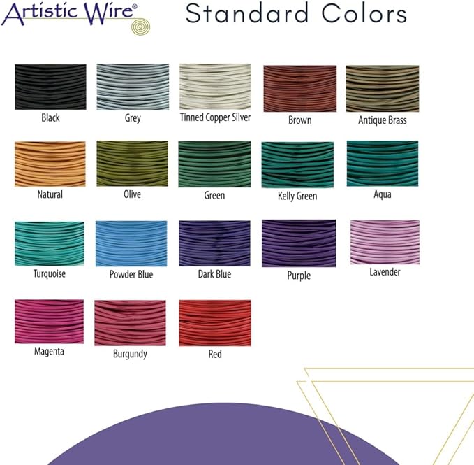 Artistic Wire, 18 Gauge Silver Plated Tarnish Resistant Colored Copper Craft Wire, Ice Blue, 20 ft