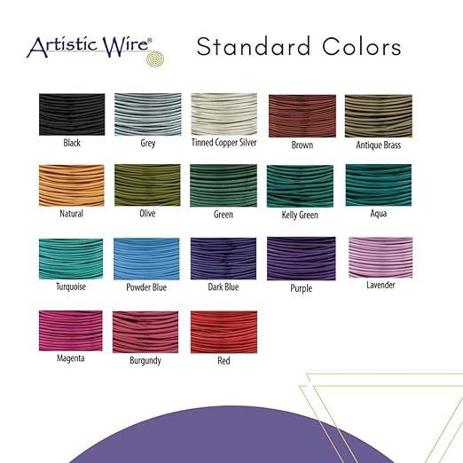 Artistic Wire, 20 Gauge Silver Plated Tarnish Resistant Colored Copper Craft Wire, Rose Gold Color, 25 ft