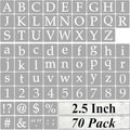 2.5 Inch Alphabet Letter Stencils for Painting - 70 Pack Letter and Number Stencil Templates with Signs for Painting on Wood, Reusable Letters and Numbers Stencils for Chalkboard Wood Signs & Wall Art