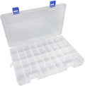 Qualsen Plastic Organizer Storage Box with Adjustable Dividers, Fishing Tackle Box and Bead Organizer Box for Jewelry, Beads, Earrings, Tools, Fishing Hooks, and Small Accessories（34 Grid x 4）