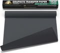 MyArtscape Graphite Transfer Paper Roll - Black Waxed Carbon Paper 17" x 15ft Transfer Paper Roll, Graphite Paper