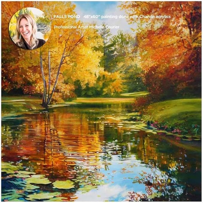 Charvin Extra Fine Professional Acrylic Paint - Lemon Yellow, 60ml Tube, Triple-Milled, Lightfast Pigments, Open Stock Artist Acrylic Paints in Nature-Inspired Hues