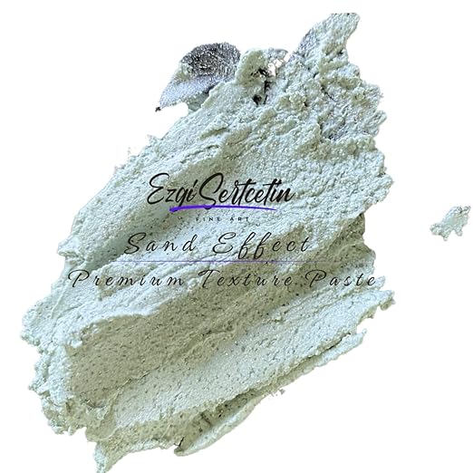 Premium Sand Effect Texture Paste | 6oz by Volume | Unique Metallic Colors | Excellent Sand Texture Effect | by Ezgi Sertcetin (Metallic Fresh Azurre)