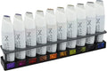 Artfinity Alcohol Ink Devastating Beauty Set of 10 Colors (25 ml) with Free Acrylic Stand - for Painting or Alcohol Marker Refill Ink, Acid-Free, Fast-Drying, Permanent, Transparent, Swatch Template