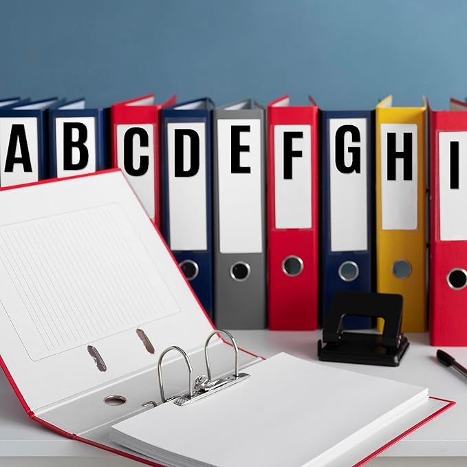 Bemeol Letter Stickers 1560 Pieces 30 Sheets Stick on Vinyl Letters Capital Alphabet Sticker Letter for Craft Bulletin Boards Classroom Home Business Decor(Black,1 Inch,2 Inch)
