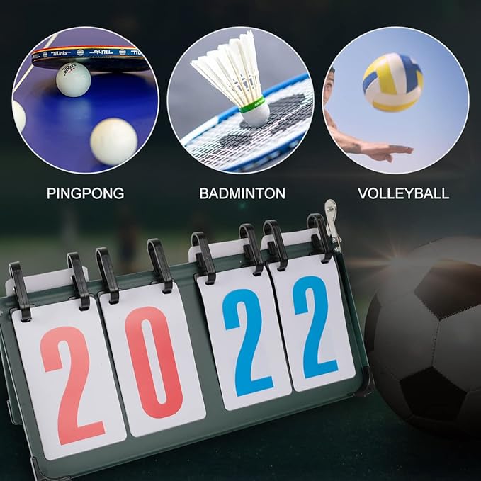 Portable Table Top Scoreboard Flipper, Multi Sports Score Flip Scoreboard Score Keeper