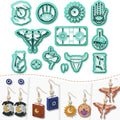 Mysterious Boho Clay Cutters - 13 Shapes Mysterious Magical Elements Polymer Clay Cutters for Jewelry, Earring Making Kit with Storage Box