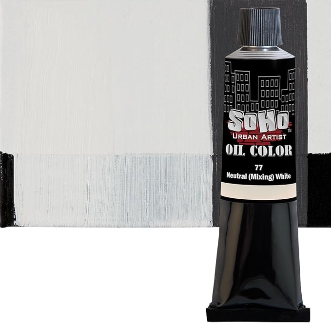 Soho Urban Artist Oil Paint - Neutral White (Mixing), 170 ml Tube - Best Valued Oil Colors for Painting, Excellent Pigment Load