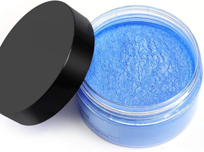 SEISSO Blue Mica Powder for Epoxy Resin 1.7 oz /50g Powdered Pigment for Soap Colorant Bath Bomb Dye, Cosmetic Grade for Lip Gloss, Acrylic Nails Polish, Craft Projects