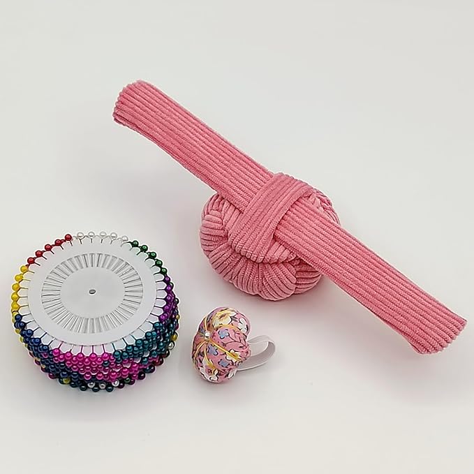 Elastic Wrist Pin Cushion Ring Pincushions Needlework DIY Handcraft Needles Holder for Sewing and Quilting with 1 Elastic Strap Finger Ring Pincushions Pumpkin Shaped