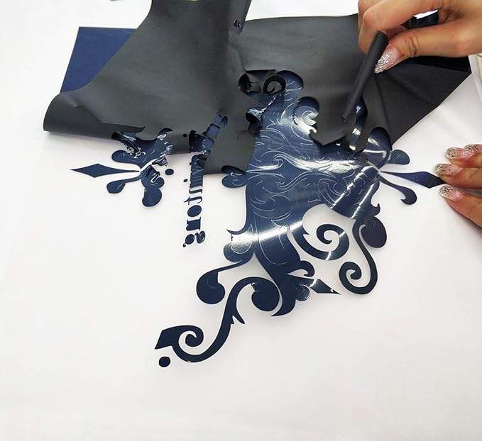 guangyintong Heat Transfer Vinyl Black HTV Rolls, 12" x 12ft Black Iron on Vinyl for T-Shirts, Matte Surface Black HTV Vinyl for All Cutter Machine Easy to Cut & Weed for Heat Vinyl DIY Design