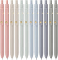 Ddaowanx Gel Pens, 12 Pcs 0.5mm Quick Dry Black Ink Pens Fine Point Smooth Writing Pens, Cute Office School Supplies Gifts for Women (12 Pcs Morandi-Black Ink)