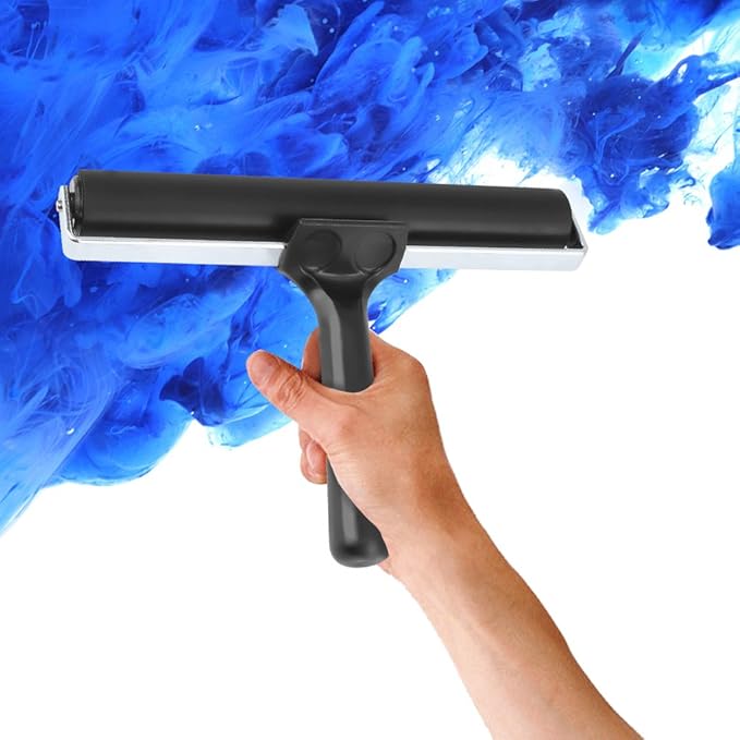 7.8 Inch Soft Rubber Brayer,Rubber Brayer Roller Paint Brush Ink Applicator Art Craft Oil Painting Tool