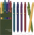 Gel Pens, 6 Pack Gold Retro 0.5mm Black Ink Pens Fine Point Smooth Writing Pens for School Office Supplies, Gifts for Women Girls