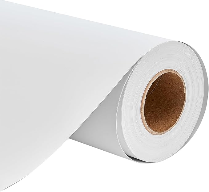 FastPlot Self Adhesive Vinyl - Waterproof 4mil - 24inch x 60ft Roll - 2inch core