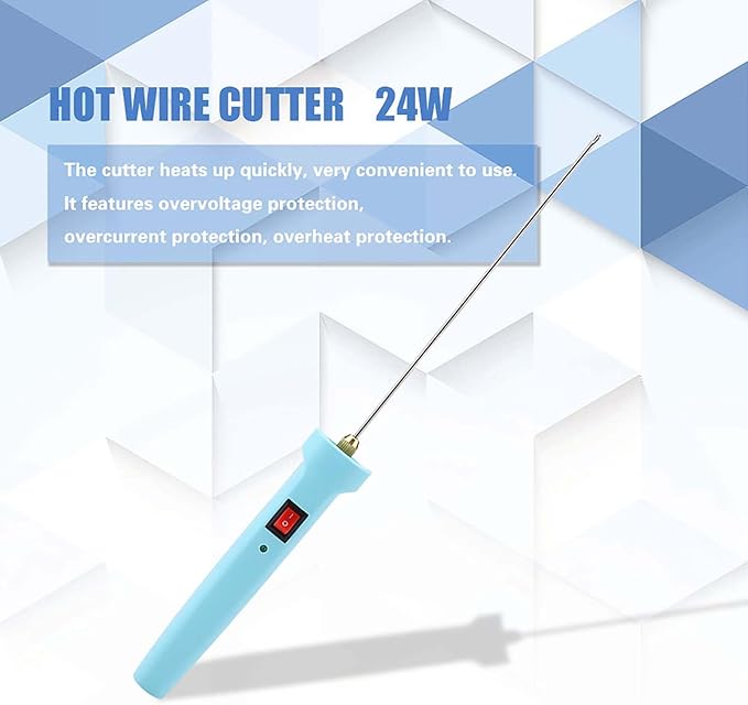 Yctze 24W 20cm Electric Hot Wire Cutter, 110-250V, Foam Polystyrene Heat Cutting Pen for Upholstery, Memory Mattress and Styrofoam Board Cutting
