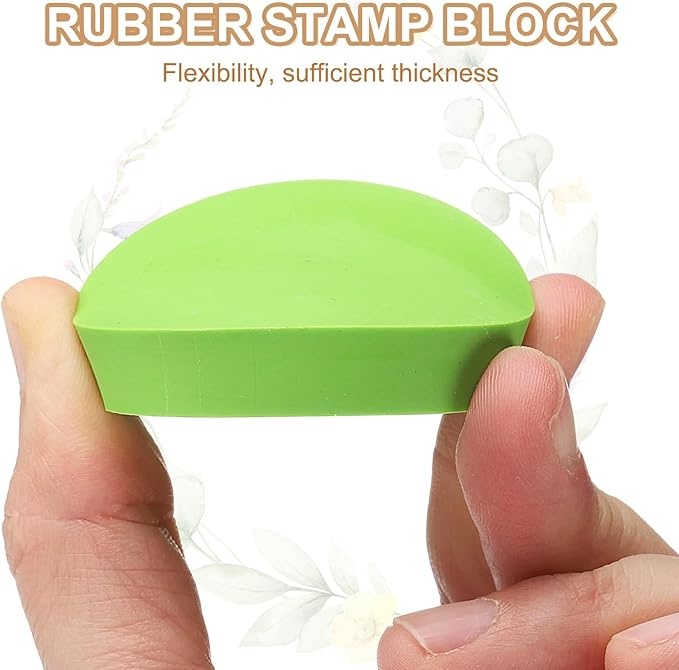 PATIKIL 24Pcs 2" Rubber Carving Blocks, Soft Linoleum Art Carving Block Round Crafts Stamp Making for Printmaking Stamps Carving Supplies, Green